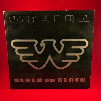 WAYLON JENNINGS Black On Black 1982 UK Vinyl LP RCA record Willie Nelson - Image 1 of 3