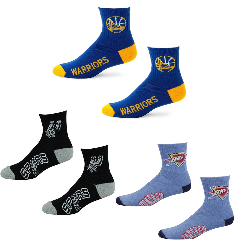 Golden State Warriors Socks Quarter Length Large Size Mens 10-13 Shoe NEW! NBA - Image 1 of 1
