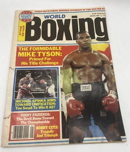 World Boxing Magazine January 1987 Tyson Spinks Czyz  Curry Honeyghan - Picture 1 of 8