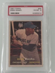 1957 Topps Ernie Banks #55 PSA 6  Auswanderungspreis ! - Bild 1 von 2