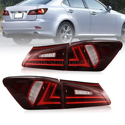 Par de luces traseras LED rojas para Lexus IS250 IS350 ISF 2006-2013 EE. UU. Foto 1 de 4