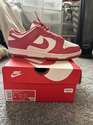 Nike Dunk Low Blanco y Rosa Talla 9W  Foto 1 de 3