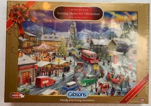 GIBSONS Limited Edition ‘Driving Home For Christmas’ 1000 Pcs Jigsaw Puzzle. NIB - Picture 1 of 5