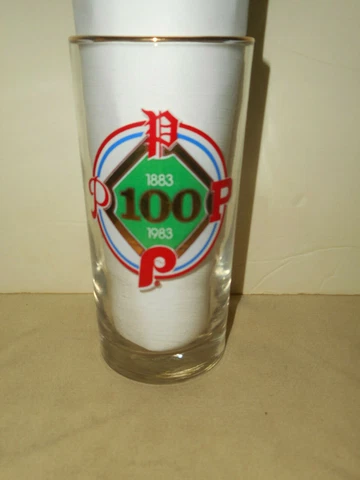 Philadelphia Phillies 100th Anniversary 1883-1983 Glass ROY ROGERS RESTAURANT Cover