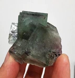 93g Natural Transparent Phantom Green Fluorite Mineral Specimen Mongolia - Picture 1 of 15