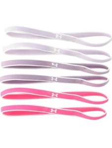 Under Armour Girl’s Mini Headbands 6 Pack One Size Fits All Cerise/Cool Pink - Picture 1 of 2
