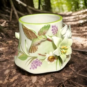 Paralume candela floreale colibrì interni casa bellissimo!! - Foto 1 di 9