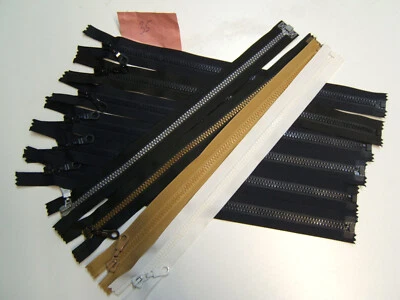 10 Reißverschlüsse, Perlon, grobe Zähne, teilbar, 5,8mm, Länge 35cm - Bild 1 von 2