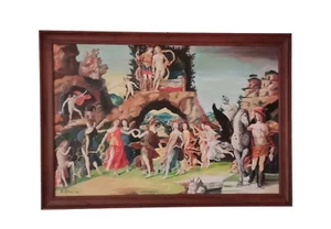 Quadro Olio su tela Soggetto Mitologico 1975 Firmato Cornice coeva 60 x 90 cm - Picture 1 of 16