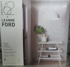 Project 62 + Leanne Ford Frank Large Pendant Aged White Finish - Picture 1 of 4