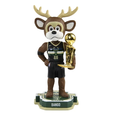 Bango Milwaukee Bucks Mascot 2021 NBA Champions Black Jersey Bobblehead NBA Cover