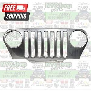 97-06 Jeep TJ Wrangler Parrilla CUBIERTA CROMADA ACERO INOXIDABLE Superposición Envío Gratis - Imagen 1 de 24