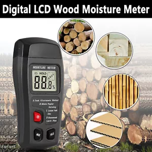 Medidor de humedad de madera LCD digital detector probador de humedad 0-99.9% prueba de higrómetro - Imagen 1 de 11