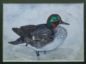 TEAL SIGNED ORIGINAL PAINTING by JIM ROBERTS (Author of SNOWDONIA) - Picture 1 of 3
