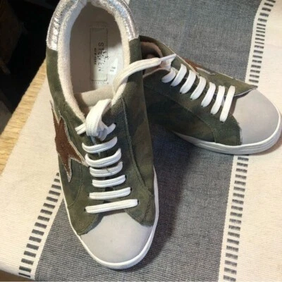 Mujer Steven New York Star Zapatillas Oliva Gamuza Talla 8,5 Foto 1 de 4