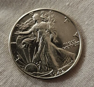 50C Walking Liberty 1942 medio dólar Ch sin circular Ch Bu - Imagen 1 de 9