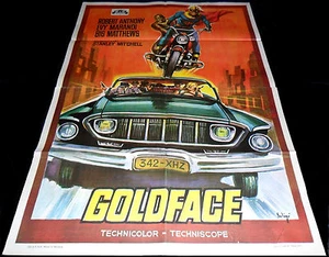 1967 Goldface Il Fantastico Superman ORIGINAL SPAIN POSTER Super Hero BIKER ART - Picture 1 of 1