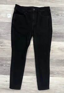 Jeans denim jegging elasticizzato American Eagle Dream vita alta nero taglia 6 corto - Foto 1 di 9