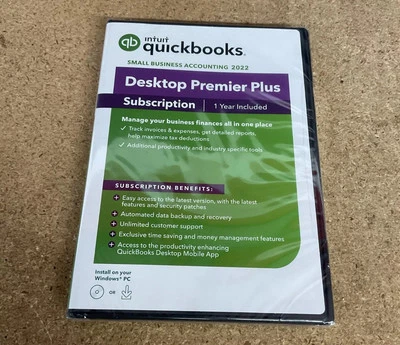 Intuit QuickBooks Desktop Premier Plus 2022 Accounting Software- New/Sealed - Image 1 of 3