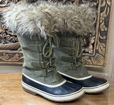 Sorel Joan of Arctic Tall Women's Winter Green Snow Boots Size 8.5 Waterproof - Image 1 of 4