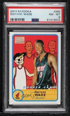 2003-04 Bazooka Dwyane Wade #280 PSA 8 Rookie RC HOF - Image 1 of 2