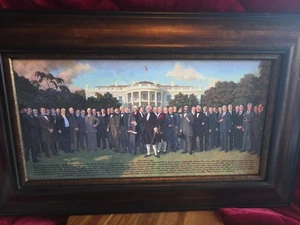 ALL of UNITED STATES PRESIDENTS 1-44 at WHITE HOUSE gallery america Art framed - Picture 1 of 8