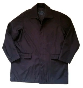 DEBENHAMS Mac Coat Raincoat Mens 3XL Black Waterproof Lightweight Lined - Picture 1 of 10