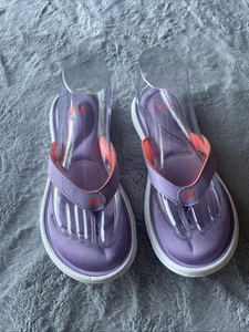 Under Armour Womens Marbella Sandal White Planet Pink Size 7 Slip On Flip Flop - Picture 1 of 8