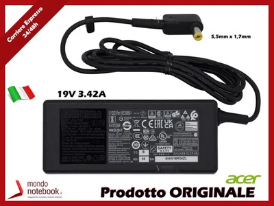 Carica Batteria Originale ACER Extensa 5630Z 5635Z 5630EZ 5635ZG 65W 19V 3,42A