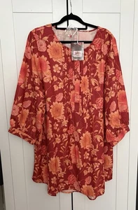 Ladies Joe Browns Long Floral Tunic Top Size 20 New NWT - Picture 1 of 6