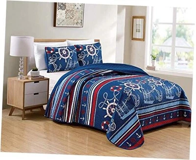  Colección 2 Piezas Acolchado Grande Reversible Cobertor Doble/Doble XL Foto 1 de 4