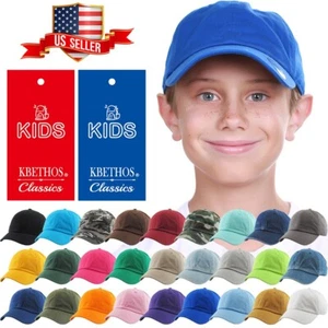 Junior Youth Kid Size Cotton Dad Hat Adjustable Baseball Cap - Picture 1 of 170