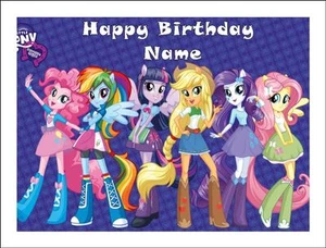 Equestria Girls Cake Toppers Edible Icing Birthday Cake EQ Girl Decorations - Picture 1 of 2