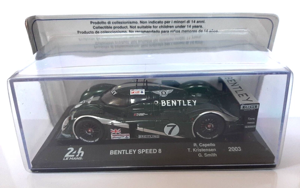 Die cast 1/43 Modellino Auto Bentley Speed 8 24H Mans 2003 R. Capello TECA ROTTA - Immagine 1 di 1