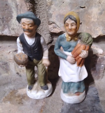 Vintage Ceramic Old Man And Old Lady Figurines Thanksgiving Decor