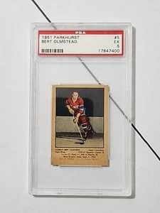 1951-52 Parkhurst Bert Olmstead #5 PSA 5 Rookie RC HOF - Picture 1 of 5