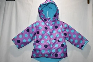 OSHKOSH B'GOSH 12 MESI GIACCA ANTIPIOGGIA A POIS CON CAPPUCCIO 2010 NUOVA CON ETICHETTE - Foto 1 di 5