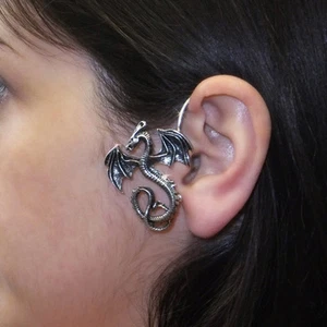JoliKo Ohrringe Ear cuff Ohrklemme Drache Dragon Gothic Ritter Mittelalter LINKS - Bild 1 von 4