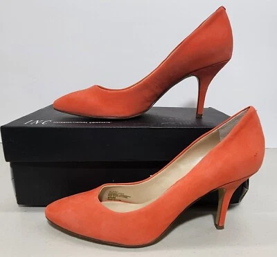 INC INTERNATIONAL CONCEPTS Women's Zitah Pointed Toe Pumps Grapefruit Suede 6.5M - Image 1 of 4