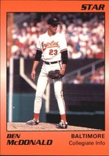 1990 Star McDonald Orioles Baseball Card #3 Ben McDonald/Collegiate Info