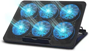 Laptop Cooling Pad, ® Laptop Cooler Stand with 6 Quiet Cooling Fans and 6 Height - Picture 1 of 7