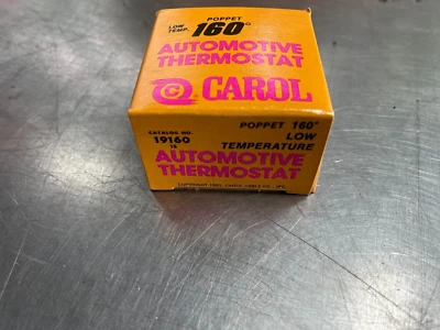 19160 CAROL  Poppet Thermostat  Fits Delco 106P Low Temp 160 Degrees Foto 1 de 4