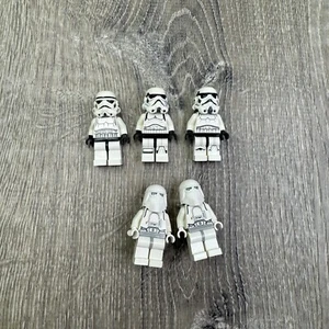 Lego Star Wars Minifigure Snowtrooper and Clone Trooper Lot Of 5 - Picture 1 of 6