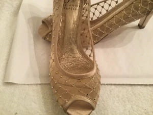 New Adrianna Papell Womens Jamie Nude Saba Mesh Peep Toe Heels Size 6 / 36 - Picture 1 of 8
