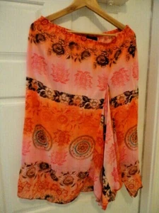MDL New York Damen Rock Blumen transparenter Print mit Innenfutter, Größe L - Bild 1 von 3