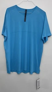 LULULEMON Fast Free SS Breathe Electric Turquoise Wokrout Shirt NWT New XXL - Picture 1 of 22
