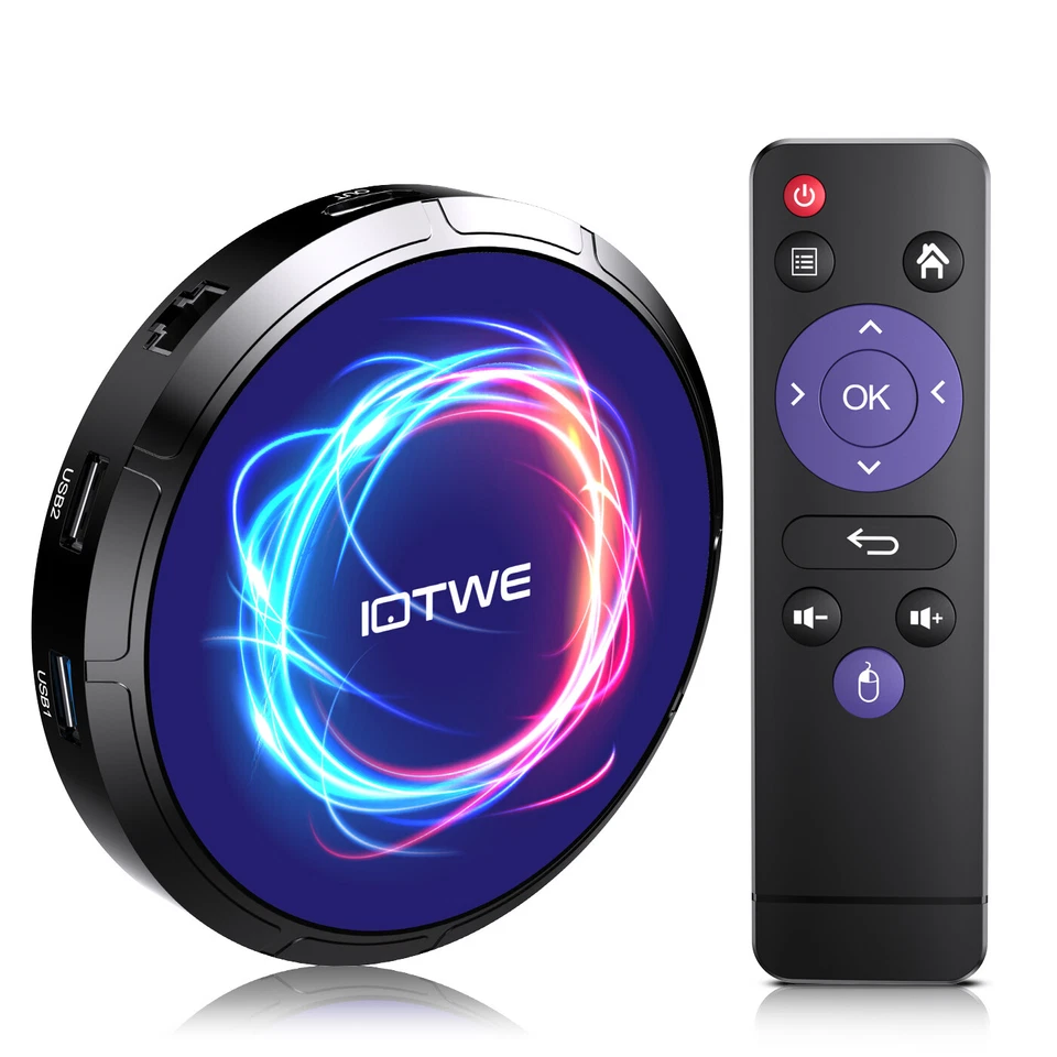 IOTWE Nuovo Smart TV BOX 4 GB + 128 GB Android 13.0 Quad Core WIFI rete lettore multimediale IT