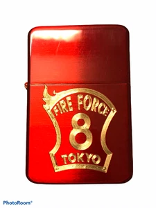 Fire Force Company 8 LIGHTER Red Ice *FREE ENGRAVING* with Gift Box Anime Manga - Imagen 1 de 6