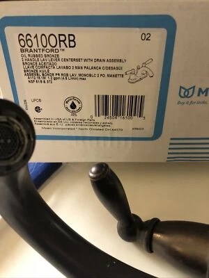 Moen 6610ORB Brantford Oil Rubbed Two-Handle Low Arc Bathroom Faucet - Bronze - Image 1 of 4