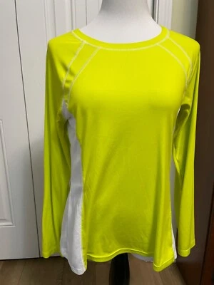Camisa deportiva para mujer Tek Gear talla L manga larga amarillo neón Foto 1 de 4